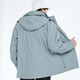 Versión coreana de Brelrmon de ropa a prueba de viento para mujeres y hombres, chaqueta de montañismo de esquí de tres en uno al aire libre HS12805 azul gris gris M