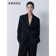 ERDOS simple silhouette suit, elegant and slim business commuter suit jacket for women, black L 165/88A
