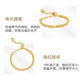 Ming brand jewelry yellow 18K gold color gold pearlescent chain ring pull-out ring gift for women CSM0085 pricing 18K gold ring about 0.60-0.68 grams