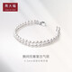 Chow Tai Fook Fashion 925 Silver Inlaid Pearl Double Layer Retro Temperament Bracelet T70800 Birthday Gift 17.50cm