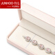 Junhong High-High Galent Leather Jewelry Box Cabecillo Collar Collar de joyería Caja de regalo Box Set Box/Marine Blue-H15906