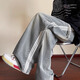 POUM Jeans Autumn e invierno Pantalones de pierna ancha soltas 2024 Pantalones de terciopelo American Boys 'Boys' pantalones WKXS-K1047 Azul XL