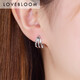 Blooming Love Platinum Earrings for Women PT950 Platinum Earrings Women's Earrings Circle Platinum Earrings Birthday Gift Platinum Three-Line Earrings Approximately 1.47g (Type A)