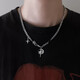 Qi Xiaomi necklace men's trendy niche high-end boys' clavicle chain hip-hop ins versatile titanium steel chain clothes pendant