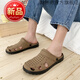 Doktor- und Krankenschwesternschuhe Spezielle Hausschuhe für Operationssäle, Anti-Rutsch-Kee-Resistant-Lochschuhe, Außenschluschern der Sommer-Männer, atmungsaktive Kopf-Soft-Soled-Sandalen, personalisierte Trends, tägliche Schuhe Überwachungsraum-Experiment-Arbeit, Shanghai Juli 3524-Khaki 40 [Standard-positive Größe]