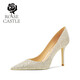 
ROSE CASTLE wedding shoes Gradient crystal wedding shoes for women adult dress high heels main wedding dress daily Galaxy Platinum (5.5cm) R6627 37