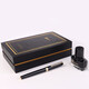 Picasso (Pimio) Fountain Pen Gift Boîte, panneau, cadeau de bureau d'affaires, cadeau de remise des diplômes masculin et féminin, calligraphie étudiante, calligraphie, astuce financier super mince 0,38 mmt717 Bright Black Gold Clip Black Clip Black Clip