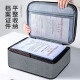 Jia helper document storage bag multi-functional large home travel certificate document household register passport password bag 4 layers - [with lock] * light gray