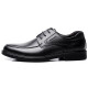 Strongman JD12602 Simples y livianos negocios de cuero formal de cuero de cuero negro 42