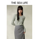 
THE SEA LIFE Ou Hai Yisheng 24 spring and summer sweater looks slim and thin slim commuting base shirt X15738 Pigeon gray M