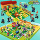 Haoleshuang kompatible Bausteine ​​und Pflanzen gegen Zombie Set Farm Labyrinth Combat Assembly Kinderspielzeuggeschenke 2024 neues Modell Crazy Backyard Einfache Version 687