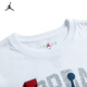 NIKE JORDAN Nike AJ children's short-sleeved T-shirt summer new children's size 23 short T-shirt pure white 110/56 recommended height 104-110cm
