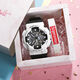 Park RI Watch Schüler Junior High School weiblich Ins Stil Internet Berühmtheit Einfache elektronische Uhr Harajuku Sport frisch 918 692-32 Pink Gold Watch + Batterie
