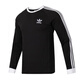 Adidas clover Männer- und Frauenkleidung 2025 Sommer neues Paar Slim Long Sleeve T-Shirt Cotton Atmungsfreie lässige Sportbekleidung Schwarz/IA4877 2XL