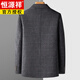 Hengyuanxiang doppelseitige Tweedjacke Herren-Revers-Wolljacke Herbst und Winter im mittleren Alter Daddys Anzug Einfacher, vielseitig dunkelgrau L 175 [Geeignet für 120-135 Jin [Jin ist gleich 0,5 kg]]