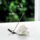 Sanxun (sanxun) creative magnolia flower incense holder ceramic decoration pure hand-made tea set tea table home high-end small ornaments Magnolia flower_small incense holder