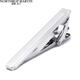 North Martin High-End-Krawatte Clip Herren Business Anzug Bräutigam Hochzeit einfaches Shirt Clip Silber