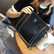 viney cowhide shoulder bag women's fashion versatile bag women's bag Korean version small daisy chain bag casual large capacity crossbody bag luxury gift for wife birthday gift for girlfriend black