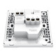 Schneider Electric de cinco agujeros con el interruptor Tipo 86 Panel de energía Panel de energía Agujeros de cinco orificios Haocheng Cream White