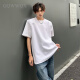 GQWWQX痞帅高级感垫肩T恤男夏季发型师潮牌短袖小众设计感五分半袖 CD1047黑色 XL