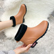 Xiaohuili Home Regenschuhe Korean Wasserschuhe tragen Anti-Rutsch-Regenstiefel Küche Gummi Schuhe Modes wasserdichte Frauen plus Fleece Frauen warme Wasserstiefel Schwarze XD699-Single-Schuhe 40 #