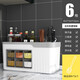 Nafenai Kitchen Seasoning Box Countertop Seasoning Rack Household Multi-Gate Salt and MSG Bottles and Cans Multifunctional Storage Rack Large 6-Gate Seasoning Box White Gray