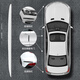 Goodyear car anti-collision strips, door anti-collision stickers, bumper pads, side panels, anti-scratch black 4 strips GY-5577