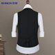 Luo Meng suit vest men's slim business professional work formal wear wedding groom vest waistcoat suit men's clothing
