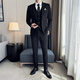 ROMON Custom Suit Men's Business Formal Wedding Dress Casual Slim 2024 Autumn New Suit Jacket Dark Gray Single Suit XL (Suitable for 125-140 Jin Jin equals 0.5 kg)