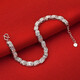 Yuan Shengfu's new PT950 high quality platinum bracelet with imitation diamonds. Fashionable women's platinum hand jewelry on sale. 6.97g. Length 15.5-17.5cm adjustable.