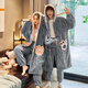Schlankes und wunderschönes Paar Pyjamas für Frauen im Winter Flanellpaar Nachthemd zweiteiliger Anzug langärmlige Frauen plus samtig verdickte Heimkleidung 9904-Ye L Damen Nachthemd + Hosen