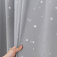 Jueming full blackout curtains bedroom bay window sunshade and sun protection curtains 41 shuttle hot silver star gray 2 width * 2 height