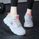 
XTEP (XTEP) [Mesh Women's Running Shoes Collection] Women's Shoes Sports Shoes Fashion Spring and Summer Breathable Shoes Absorbing Fitness Casual Shoes for Women Light Gray Red 7001 35