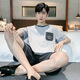 Modal Herren Pyjamas Herren Sommer 2025 Neue Kurzärmer-Heimkleidung Herrenstil Jungen und Teenager Sommerstil großgröße HDE-9930 2XL