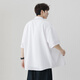 Camisa de geniolamodia Primavera y verano Camisa de estilo Hong Kong Hong Kong Boy Versátil Versátil Cata blanca 3xl