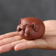 Yuxuan purple sand tea pet ornaments tea play tea art piggy boutique can raise fortune little lucky pig tea tray tea play home little lucky pig-red mud