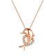 Eoth18K gold dolphin necklace female clavicle chain rose gold pendant Valentine's Day birthday gift 520 gift for girlfriend 18K rose gold dolphin pendant + 925 chain + certificate