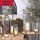 
Candlestick Candlelight Dinner European simple stainless steel light luxury candlestick ornaments golden silver windproof wind light romantic 6629 silver