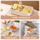 Lock and Lock microwaveable lunch box for office workers portable food-grade crisper box for refrigerator special sealed fruit lunch box 86ml rice brown three-pack