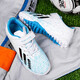 Tangcun football shoes for children tf broken nails Velcro for boys and girls professional primary school students training special size children's sneakers 6199 Bailan Velcro 37 standard sports shoes size
