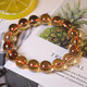 Shi Yue Jewelry Boutique 11-12mm Natural Citrine Bracelet Birthday Beads Bracelet for Men and Women Crystal Agate