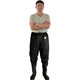 Zailu PVC waders, half-length fish wading pants, thickened camouflage fishing pants, camouflage waist pants 47 47