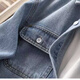 Remtin boys' denim shirt spring and autumn new children's long-sleeved casual jacket thin shirt medium and large children's cardigan top denim blue size 90 recommended height 85cm