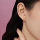 Chow Tai Fook SOINLOVE Fairy Star Moon Fairy Stick Gold Pure Gold Earrings Earrings for Women VR1146