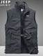 Jeep Jeep Jeep Men Middle-Edy Middle Vest Outdor Outdor Outdor Flowe Casual Sports Vest Horse Clip de bolsillo múltiple Autumn Jacket de secado rápido 9898 Dark Grey 2xl