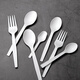 Petunia disposable fork spoon PLA spoon fork rice spoon four-pronged fork table fork 4-inch small tea spoon in bulk 100 pieces in bulk