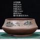 宜兴紫砂花盆陶瓷家用简约圆形大中小号口径种树盆景盆 693款碗盆红色小 配塑料托盘+沥水网