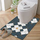 Baijiyuan Nordic style U-shaped toilet mat foot pad toilet toilet pedal waterproof pvc anti-slip pad toilet floor mat can be scrubbed impression gradient 50*60cm [standard version size]