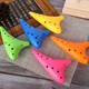 HAMDUN Ocarina 12-hole AC resin pink plastic wind instrument alto C key beginner entry teaching instrument plastic bakelite school-specific flute