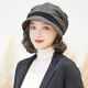 677888 Hat Women's Autumn and Winter Beret Women's Korean Style Octagonal Hat Fashion Painter Hat Big Head Circumference Showing Face Small British Style Winter